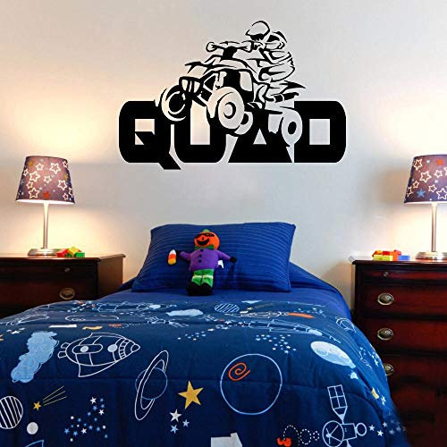 NSRJDSYT ATV Quad Fahrrad Wandtattoo Quadrocycle Sport Bike Racing Fahrer Vinyl Wandaufkleber Wohnzimmer Schlafzimmer Wohnkultur mura 87x57cm