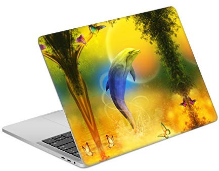 Head Case Designs Offizielle Simone Gatterwe Farbiger Delfin Delfine Vinyl Haut Aufkleber Abziehbild Abdeckung kompatibel mit MacBook Pro 13.3 A1708