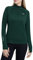 TCA Damen Winter Running Langarm Laufshirt mit Brustreißverschluss - Grün, M