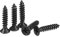 sourcing map M3.5 x 18mm Bois Vis Cruciforme Plat Tête Carbone Acier Autotaraudeuse Vis Noir 200pcs
