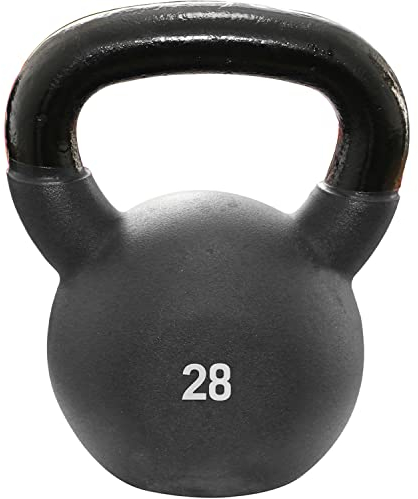 Sporttrend 24® Kettlebell 2kg, 4kg, 6kg, 8kg, 10kg, 12kg, 14kg, 16kg, 18kg, 20kg, 22kg, 24kg, 26kg, 28kg, 30kg in schwarz | Kugelhantel Hantel Schwunghantel Gusseisen (Schwarz, 28KG)