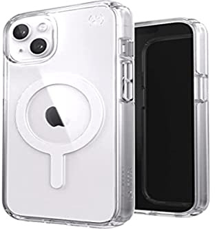 Speck Presidio Perfect-Clear + MagSafe Hülle für iPhone 13 mit MICROBAN, Clear, 141760-5085