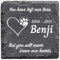 Personalised Memorial Plaque for Pet Dog 100mm square slate with optional display stand