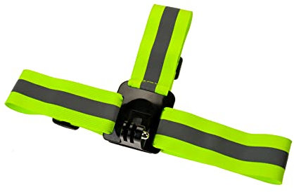 TECHALOGIC Reflective Head/Helmet strap compatible with GoPro Cameras(Yellow Reflective)