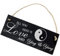 Schiefertafel Deko Ying und Yang Schild 22 x 8 cm - All you need is Love and Ying & Yang - Wanddeko Dekoration Türschild