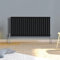 Warmehaus Radiateur design horizontal ovale colonne simple panneau Rad 600 x 1180 mm Noir