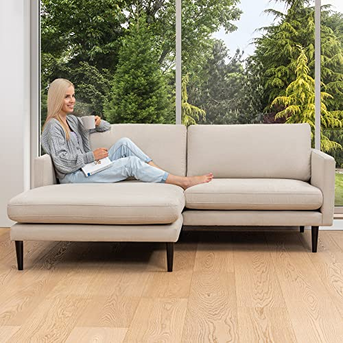 Comooda Tampa Corner, Holz, Beige, Ecksofa Links