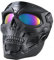 Airsoft Schädel Maske Vollgesichtsmaske Taktische Masken mit PC-Linse Augenschutz für Paintball Halloween Gruselige Masken, Motorradbrille Rennkampf Taktische Militärbrille