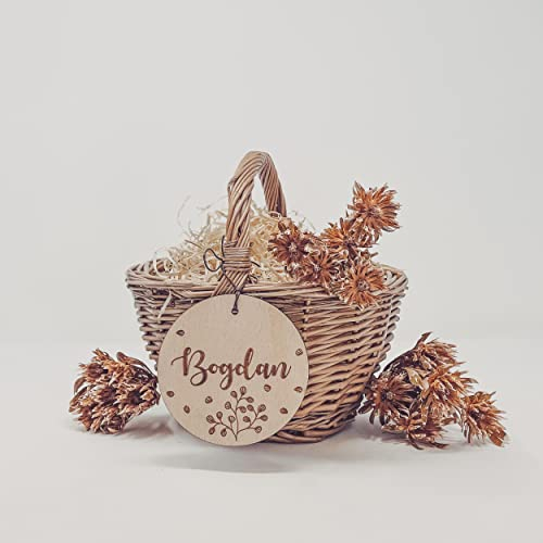 NK Collection Osterkorb personalisiert mit Namen Osterkörbchen mit Anhänge