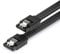 deleyCON 60 cm SATA 3 Cable Nylon 6 Gbps Data Cable SATA III Connection Cable Serial ATA Connection Cable for Motherboard & Hard Drive HDD SSD 2 S-ATA L Connector Straight Black