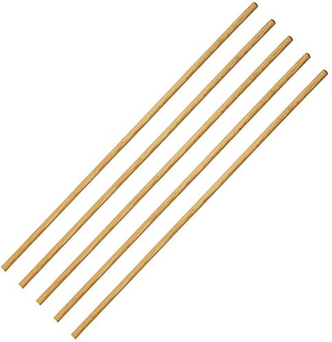 Wooden Broom Handle Stick for Floor Mop, Brush - 4ft (48 inches) Long x 15/16 (23/24mm) Diameter - Pole for Rake, Hoe or Broom (Pack of 5)