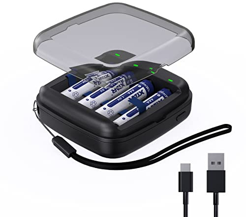 aaa rechargeable batteries,4Pack 1200mWh XTAR 1.5V lithium aaa batteries with charger XTAR BC4 for 1.2V/1.5V AA AAA Batteries