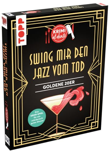 Krimi al dente – Goldene 20er: Swing Mir den Jazz vom Tod – Krimidinner für 5–8 Personen – Krimispiel für zuhause – Komplett-Set für das perfekte Krimidinner