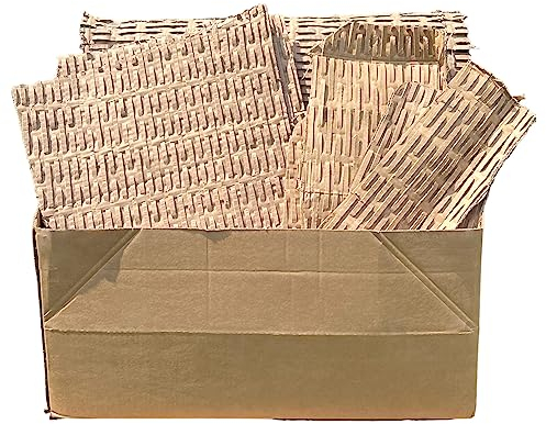 Polstermatten aus Wellpappe | ca. 50 Liter Füllmaterial für Pakete | Shredder aus recycelten Kartons | Geschenke etc. sicher verpacken