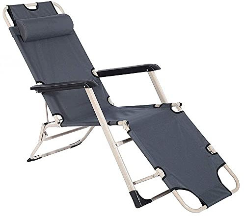 SilteD Ultraleichter Campingstuhl, tragbar, klappbar, Liegestuhl, gepolstert, Textoline, Strandstuhl, Sonnenliege, Bett für Garten und Outdoor-Camping, durch Sonnenliege im Freien, Garten, Terrasse,