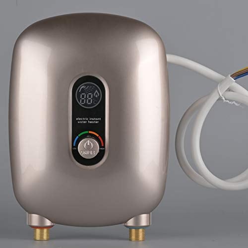 HarBin-Star Minicalentador de agua instantáneo de 6500 W, 220 V, calentador de agua instantáneo, pequeño con indicador de temperatura LED, para cocina y baño, calentamiento rápido en 3 segundos