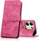 CXTcase Cover per Xiaomi Redmi Note 13 4G,Pelle PU Portafoglio Custodia a Libro in Pelle Protettiva per Xiaomi Redmi Note 13 4G,Flip Caso Custodia Xiaomi Redmi Note 13 4G Case,Rosa Rossa
