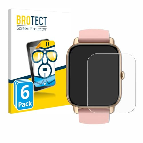 BROTECT Schutzfolie für Sross Smartwatch 1.83 | 6 Stück Transparenter Displayschutz Made in Germany Klare Displayschutz-Folie Clear Einfache Montage Case-Friendly