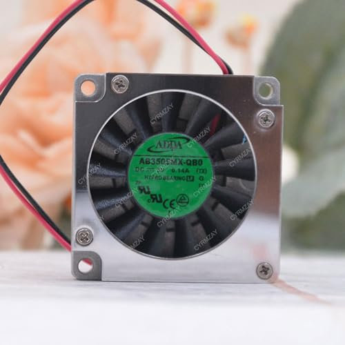 CYRMZAY Compatible pour ADDA AB3505MX-QB0 5V 0.14A 35x35x10mm 2-Wire Ventilateur de Refroidissement