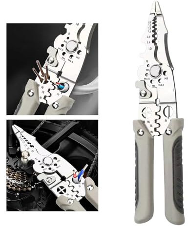 Bettinay Multifunctional Wire Stripper Crimper Cable Cutter Pliers, Electrical Wire Strippers Tool for Electricians