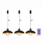 YIKEGE LICHT 3x Battery Operated Outdoor Chandelier for Gazebo Pendant Light Industrial Hanging Lamp with Remote Decorative Lights Lantern Wireless Powered by 4*AA Batteries for Porch Pavilion Camping