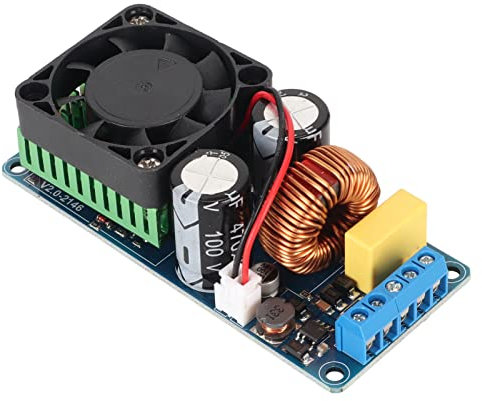 500W M Channel Digital Amplifier Board with Cooling Fan IRS2092S Power Amp Board for DIY Sound System Power Amplifier