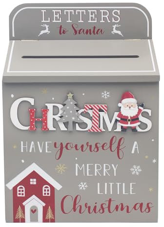 Lesser & Pavey Boîte aux lettres de Noël Lettre au Père Noël – 30 cm x 20 cm x 10 cm – Idée cadeau pour Noël – Thème de Noël – Design britannique