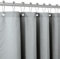 Duschvorhang Leinen mit Metall Duschvorhangringe Stoff Textil Badewannenvorhang Anti Schimmel Bad Vorhang Set Wasserdicht Badewanne Vorhang Schwerer Shower Curtain Badezimmer - 152 x 182cm (Grau)