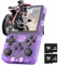 Consola de juegos portátil R36S, precargada con más de 15000 juegos, sistema Linux con tarjeta TF de 32+64G, consola de juegos retro con pantalla IPS de 3.5 pulgadas (morado)