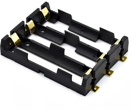 CAZSTYK Gold-Plated 18650 Battery Box Can In Series Parallel 3/4-Slot 18650 Battery Holder Case Flame Retardant