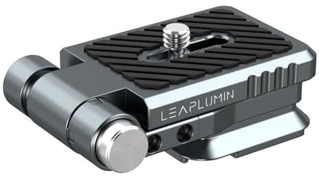 Leaplumin Soporte plegable en L para cámaras DSLR/SLR | Construcción ligera con placa de liberación rápida | Conversión vertical/horizontal para Sony/Canon/Nikon (accesorios de vídeo de YouTube