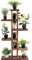 FANTASK Pflanzenregal Holz, Blumenregal 6 Ebenen, Blumenständer mehrstöckig, Blumentreppe Blumenbank, Natur