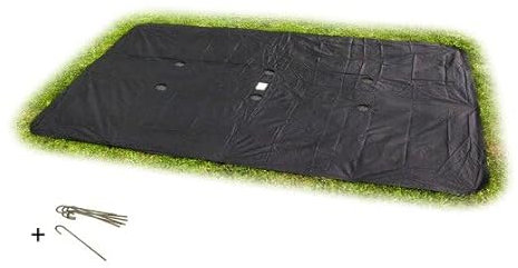 EXIT TOYS Bodenebene Rechteckige Trampolinabdeckung - Schützt vor Wetter und Schmutz - Schutzabdeckung für Rechteckige Bodenebene Trampoline - Wasserabweisend - 214x305cm