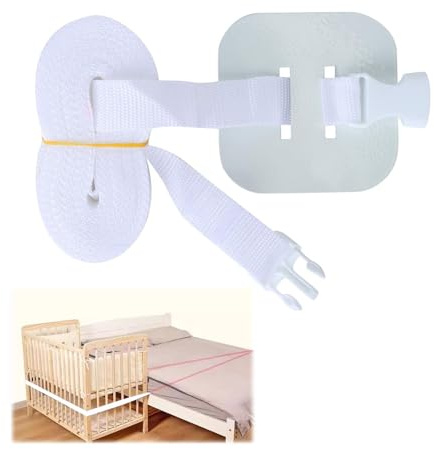 afhgdjr 8 Meter Beistellbett Befestigung, Gurt für Boxspringbetten, Babybett Umrandungen Nestchenschlange Fester Gurt für Kinderbett, Beistellbett Baby Boxspringbett Gurt