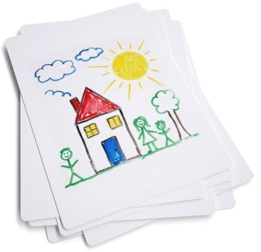 Show-me A4 Plain Flexible Whiteboards, Pack of 10 | At just 0.5mm thick (500 micron), these lightweight whiteboards are a budget-friendly option that is suited