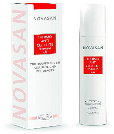 NOVASAN® THERMO ANTI-CELLULITE FORMING GEL | Kombiprodukt mit Thermo-Effekt & Hightech-Inhaltsstoff | zur Figurpflege bei Cellulite & Fettdepots | durchblutungsfördernd | 200ml