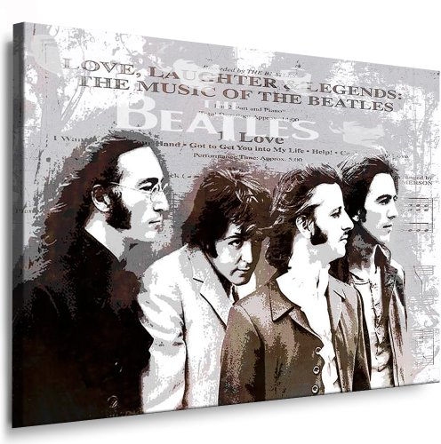 fotoleinwand24 Leinwandbild Beatles - Lennon Bild 100x70cm! k. Poster. Bild fertig auf Keilrahmen ! Pop Art Gemälde Kunstdrucke, Wandbilder - Bilder zur Dekoration - Deko. Musik Stars Kunstdrucke