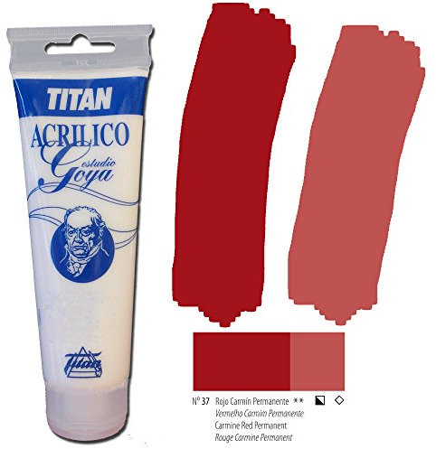 ACRÍLICO GOYA ESTUDIO ROJO CARMÍN PERMANENTE 125 ML Nº 37