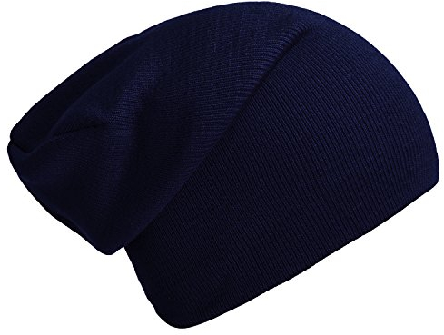 DonDon Mütze Herren Mütze Damen Wintermütze Slouch Beanie - Dunkelblau