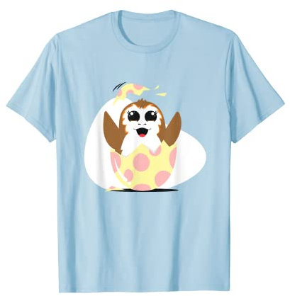 Star Wars Porg Cartoon Hatching from Easter Egg T-Shirt