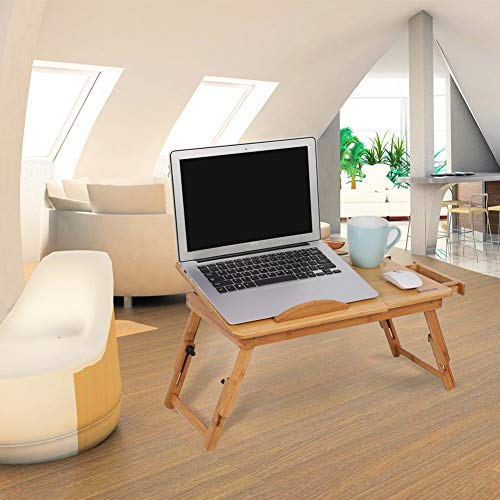 EBTOOLS Mesa para PC, Escritorio para Cama, Bandeja para PC,Mesa para portátil para Cama, Mesa para portátil, Mesa de Desayuno,30 x 50 x 20 cm