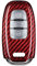 M.JVisun Fibre de Carbone Porte-clés Couverture de Clé de Voiture pour Audi A4 A4L A5 A6 A6L A7 A8 Q5 Q8 R8 RS4 RS5 RS6 RS7 S4 S5 S6 S7 S8 SQ5 Intelligente Clé Protecteur de Clé de Voiture - Rouge