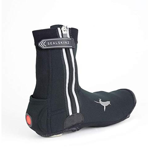 SEALSKINZ | Barsham | Unisex All Weather LED Open Sole Cycle Overshoe for Extreme Weather | Cycling Accessories | Easy to Adjust | High Visibility