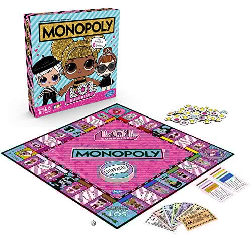 Hasbro Monopoly E7572100 Monopoly Spiel: L.O.L. Surprise Brettspiel für Kinder ab 8 Jahren