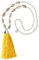 KELITCH Women Tassel Shell Pearl Necklace Handmade Chains Long Strand Necklace Beach White Turquoise Necklace