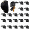 A&H Zier Cap Halterung für Wand - Aufbewahrung und Organiser für Baseball Caps, Hüte und Schals (Schwarz)