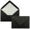 25x DIN C6 Trauer Briefumschläge - Schwarz mit weißem Seidenfutter - 11,4 x 16,2 cm - 100 Gramm pro m² - für Kondolenz, Beerdigung, Trauerkarten