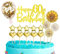 Tortendeko 60 Geburtstag Frau Mann,16 Stück Glitzer 60. Geburtstagstorte Topper,Gold Cake Topper Deko 60 Geburtstag,Happy 60th Birthday Kuchendeko Luftballons für 60. Geburtstag Party Kuchen Deko