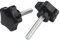 MOOPW M10 x 60mm 4 Stk Stern Rändelschrauben Kohlenstoffstahl Knopf Handhaben Klemmung Schrauben Plastik Griff Maschine Klemmgriff