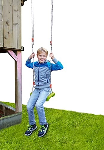 Kinder Gartenschaukel, Kunststoff Brettschaukel, wetterfeste Kunstfaser-Seile, Schaukel höhenverstellbar